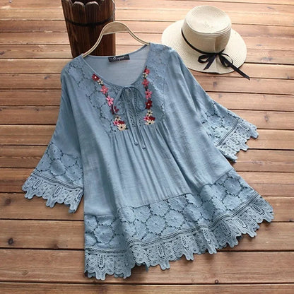 Fresco y femenino Camisa