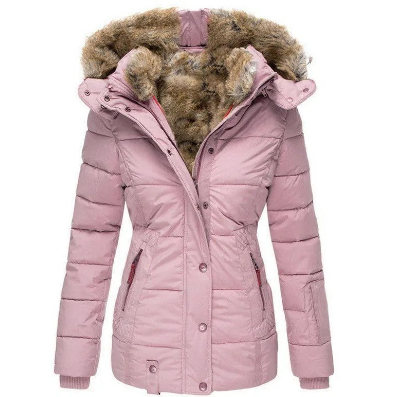 CM | Chaqueta para mujer con cuello y pelo