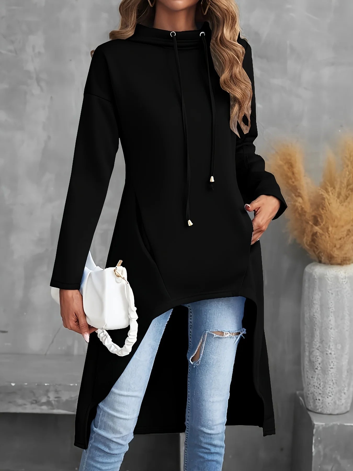 Suave y sofisticado Sudadera con capucha