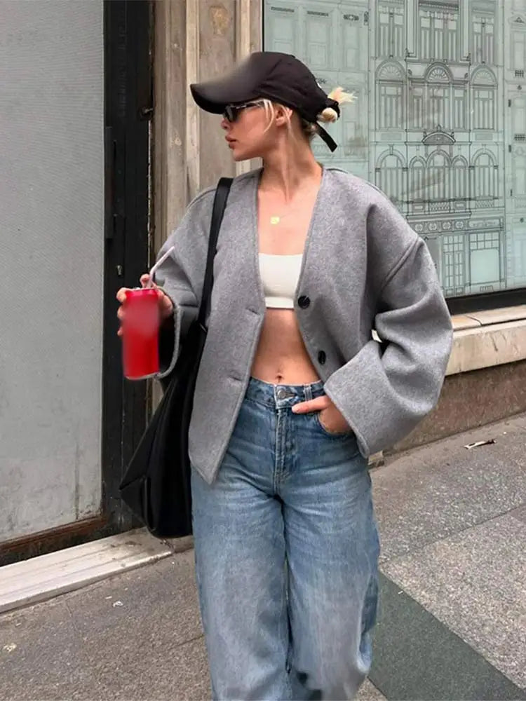 CM | chaqueta de calle retro de doble cara