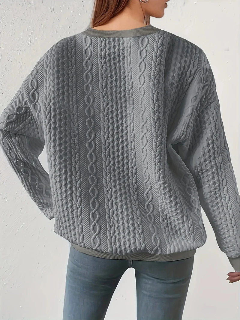 CM | Sudadera de cuello redondo y manga larga