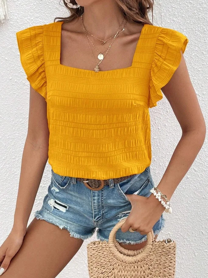 Fresco y femenino Camisa