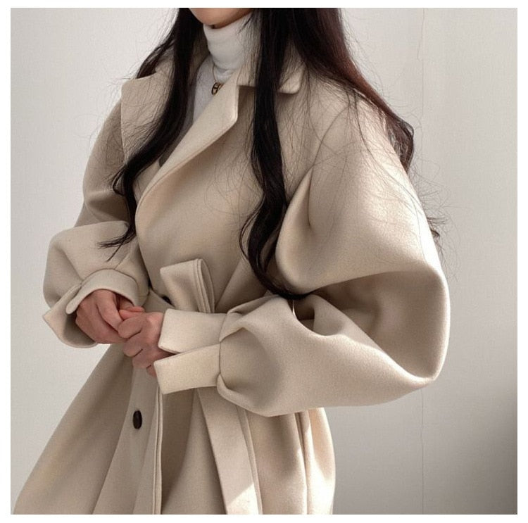 CM | Chaqueta con cinturón Chic para mujer