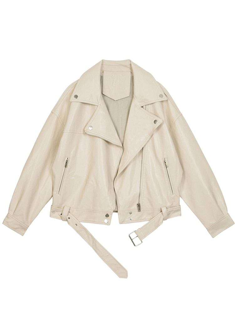CM | Chaqueta de cuero oversize