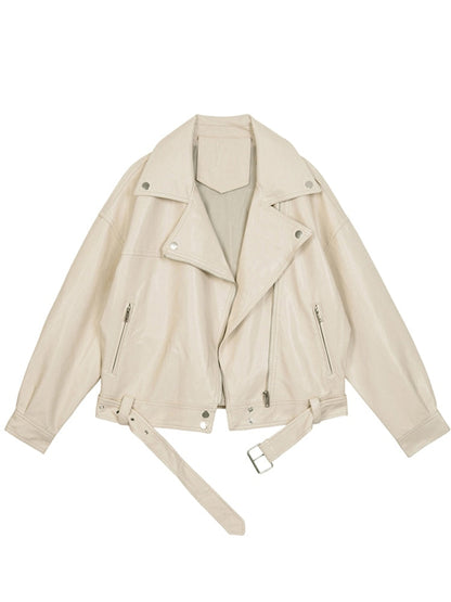 CM | Chaqueta de cuero oversize