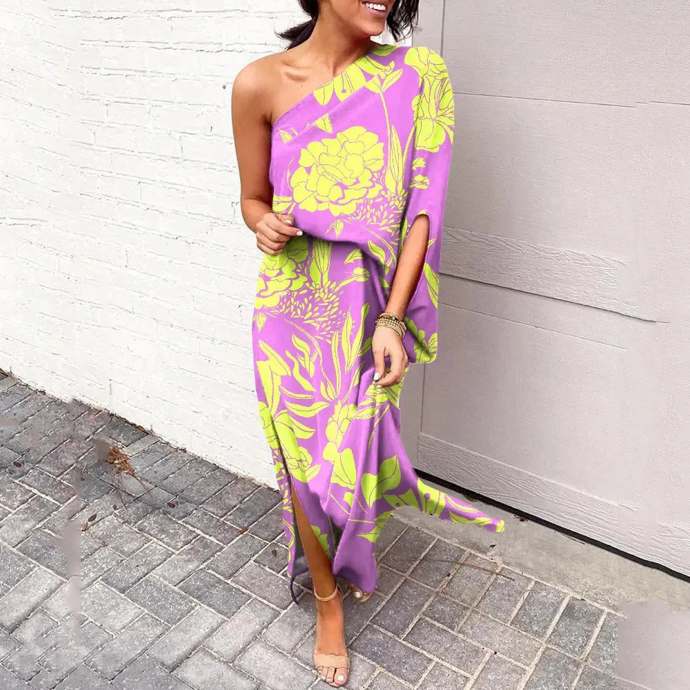 KL | Vestidos con hombros diagonales