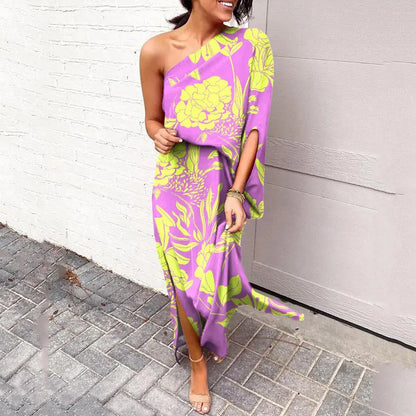 KL | Vestidos con hombros diagonales