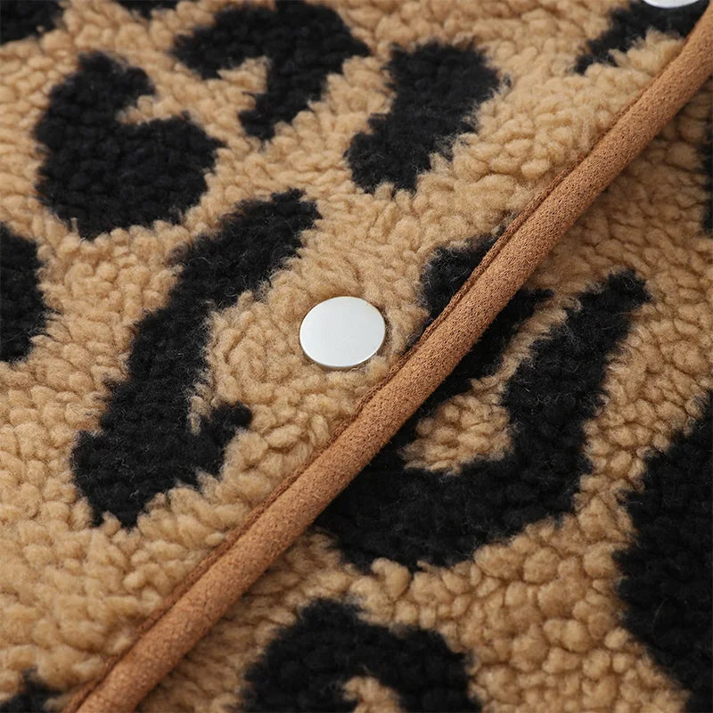 CM | Chaqueta de invierno de leopardo