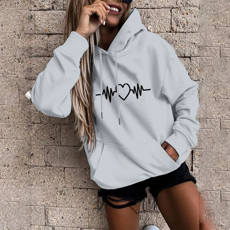 Fresco y casual Sudadera con capucha