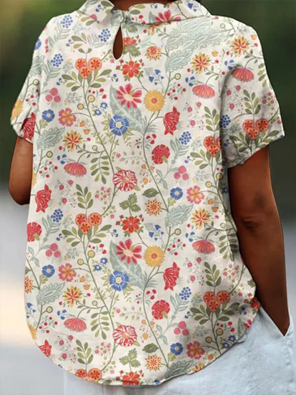 KL | Blusa con estampado floral para mujer