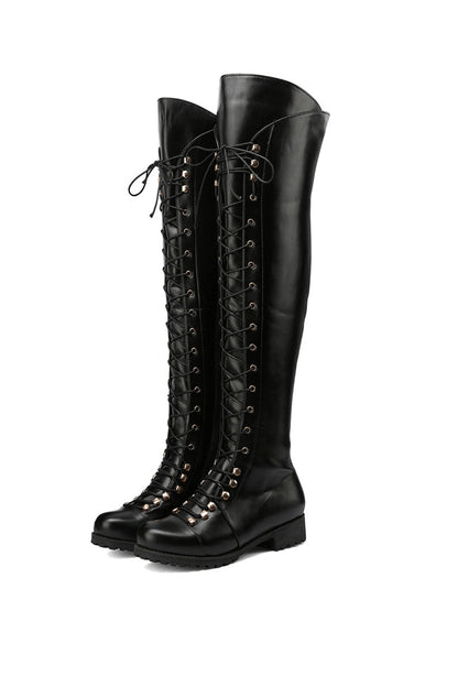 KL | Botas sobre la rodilla con cordones