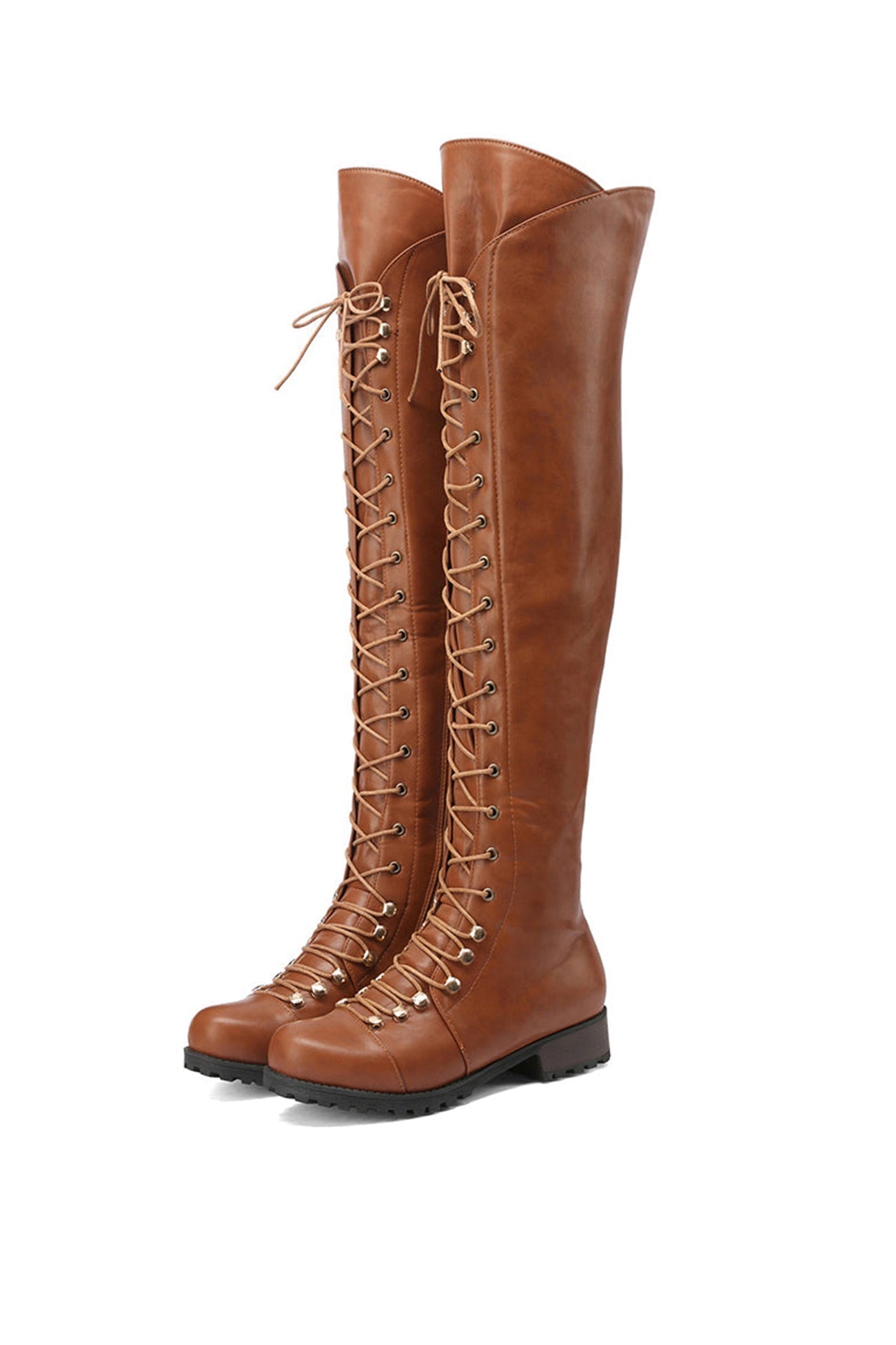 KL | Botas sobre la rodilla con cordones