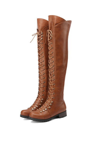 KL | Botas sobre la rodilla con cordones