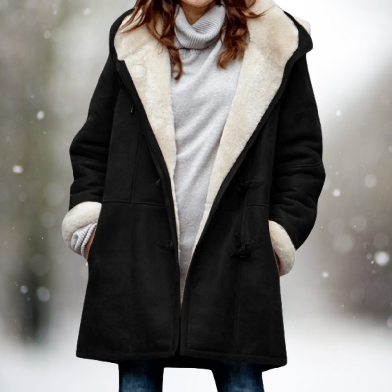 CM | Chaqueta con capucha suave y mullida