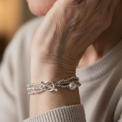 Perla Pulsera hermoso con estilo único