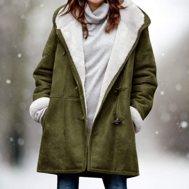 CM | Chaqueta con capucha suave y mullida