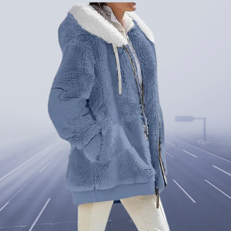 CM | elegante chaqueta polar con capucha