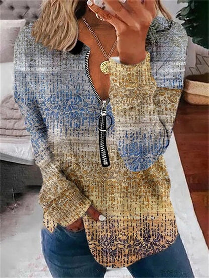 CM | Jersey con estampado floral de aspecto vintage