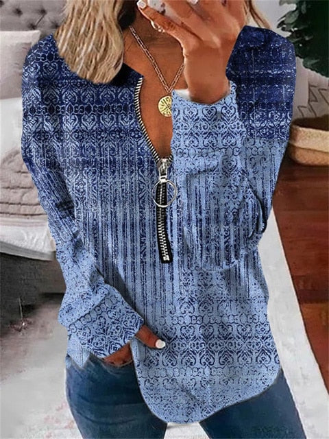 CM | Jersey con estampado floral de aspecto vintage