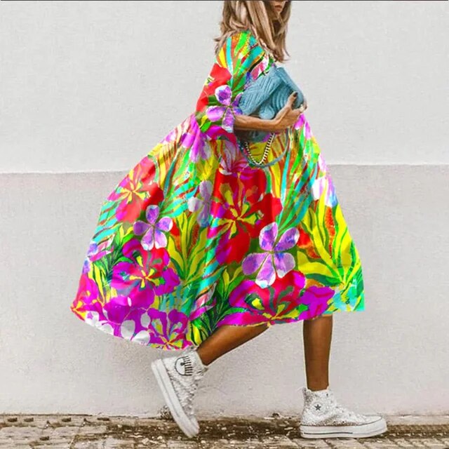 KL | Vestido midi floral