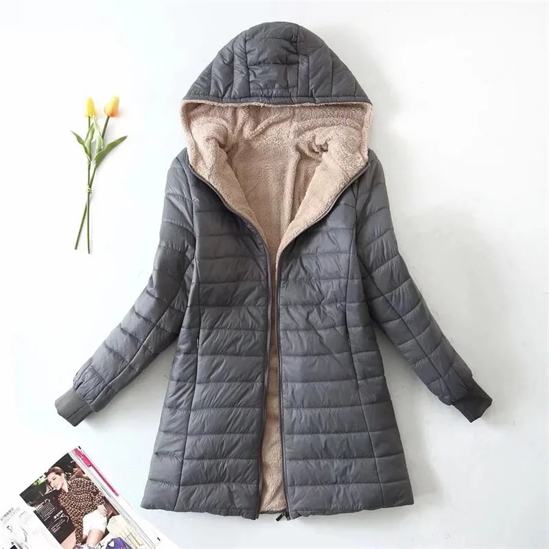 CM | Chaqueta suelta con capucha