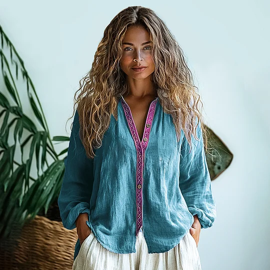 Camisa de estilo vintage atemporal
