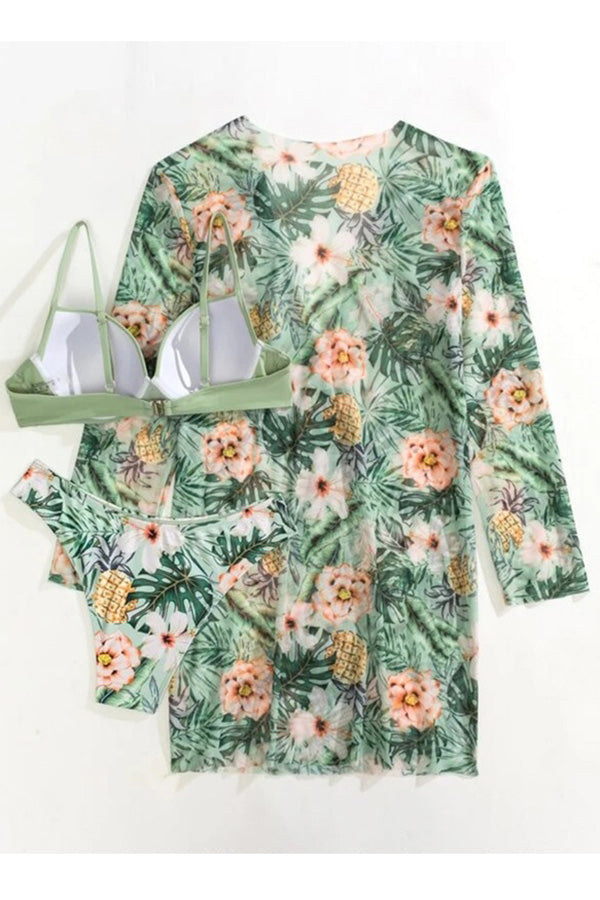 Juana® | Tropical Print Wrap Underwire Bikini With Cover-up