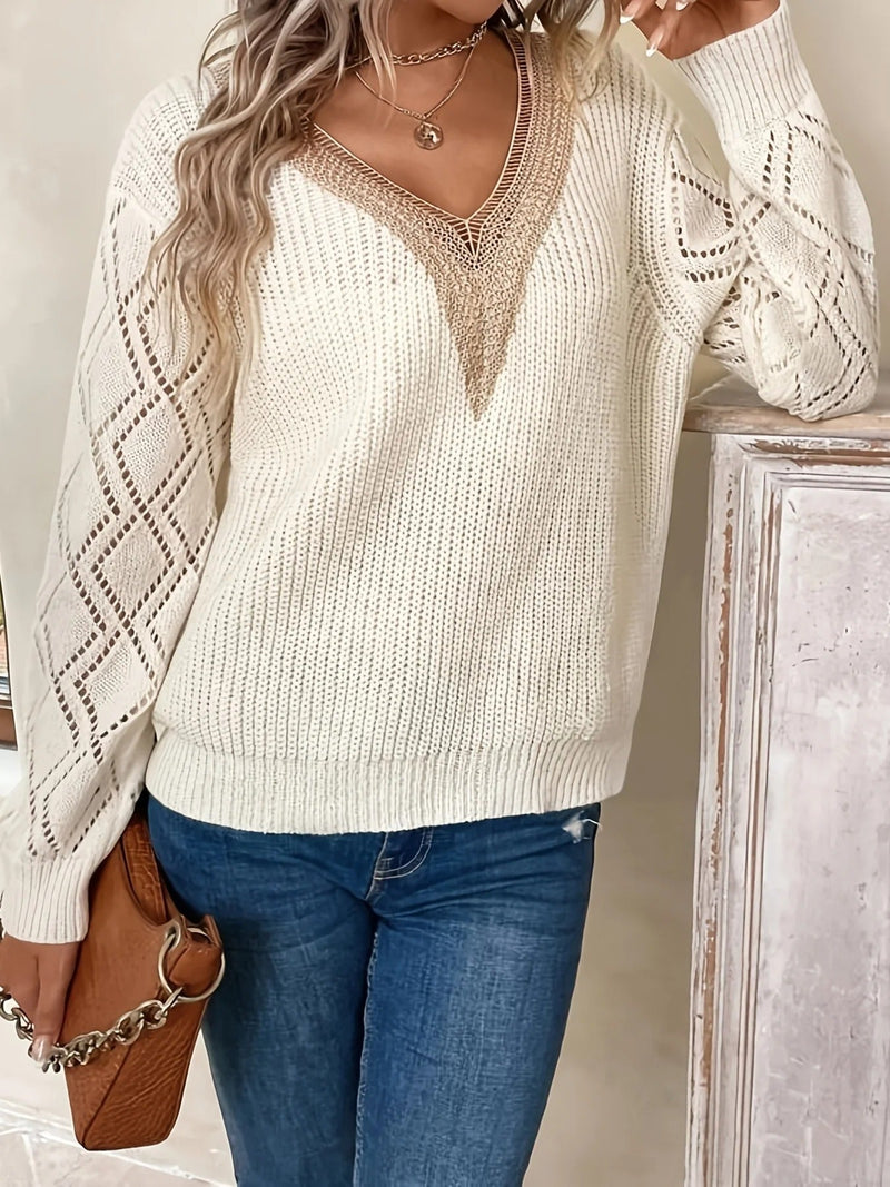 CM | MW - Elegante jersey de punto con escote en V