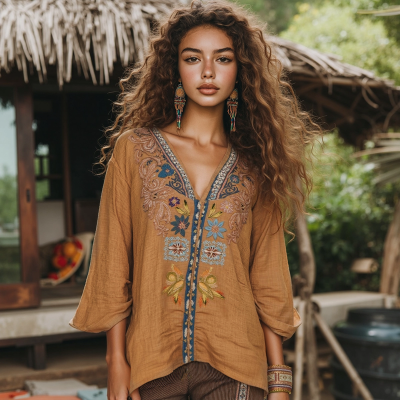 Blusa de estilo vintage atemporal
