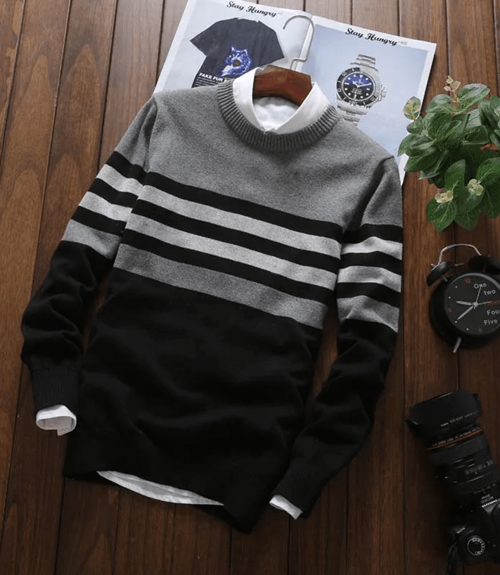 CM | Jersey casual de lana para hombre