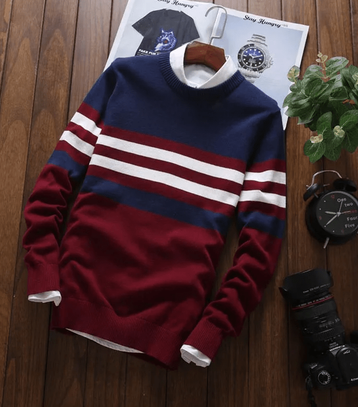 CM | Jersey casual de lana para hombre