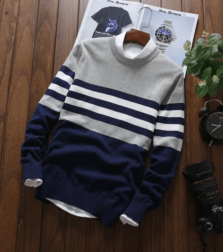 CM | Jersey casual de lana para hombre