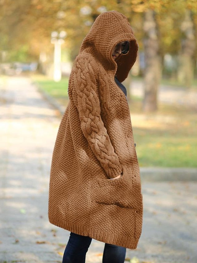 KL | Chaqueta con capucha en punto grueso