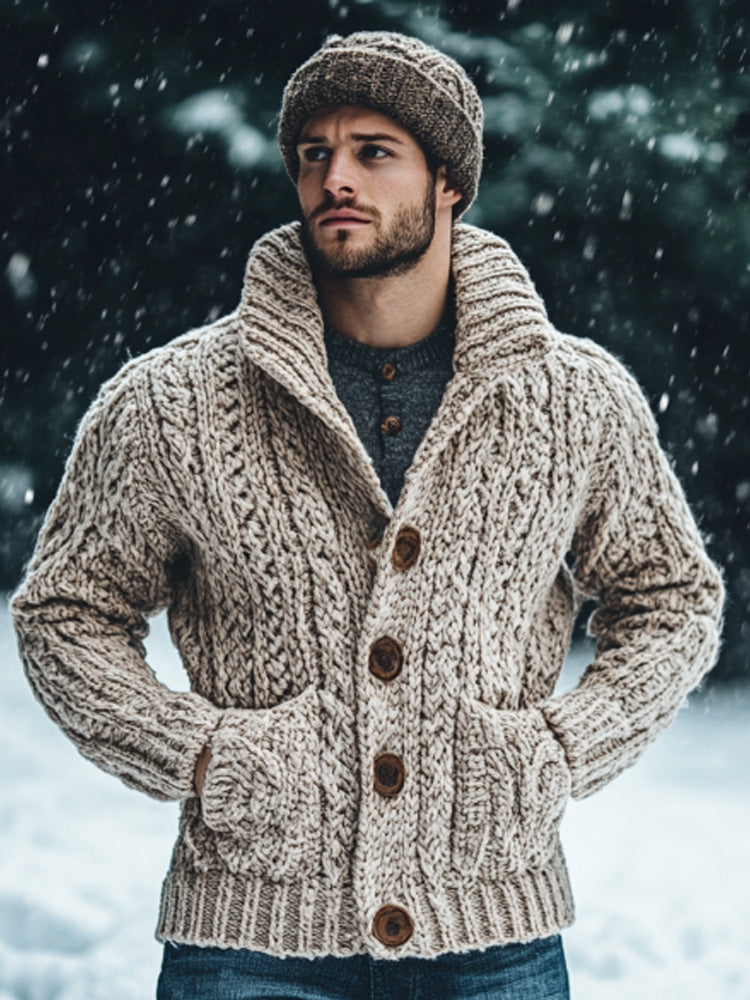 Vintage Fairman Island Jacquard Buttons Sweater Cardigan elevenforest