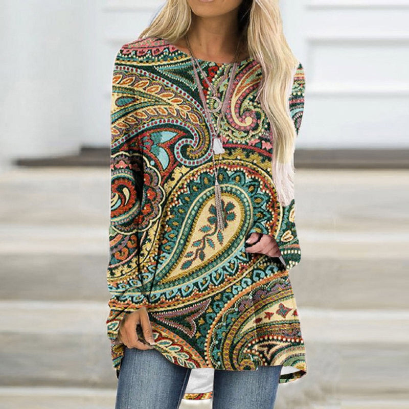 CM | Elegante jersey con estampado de mandalas