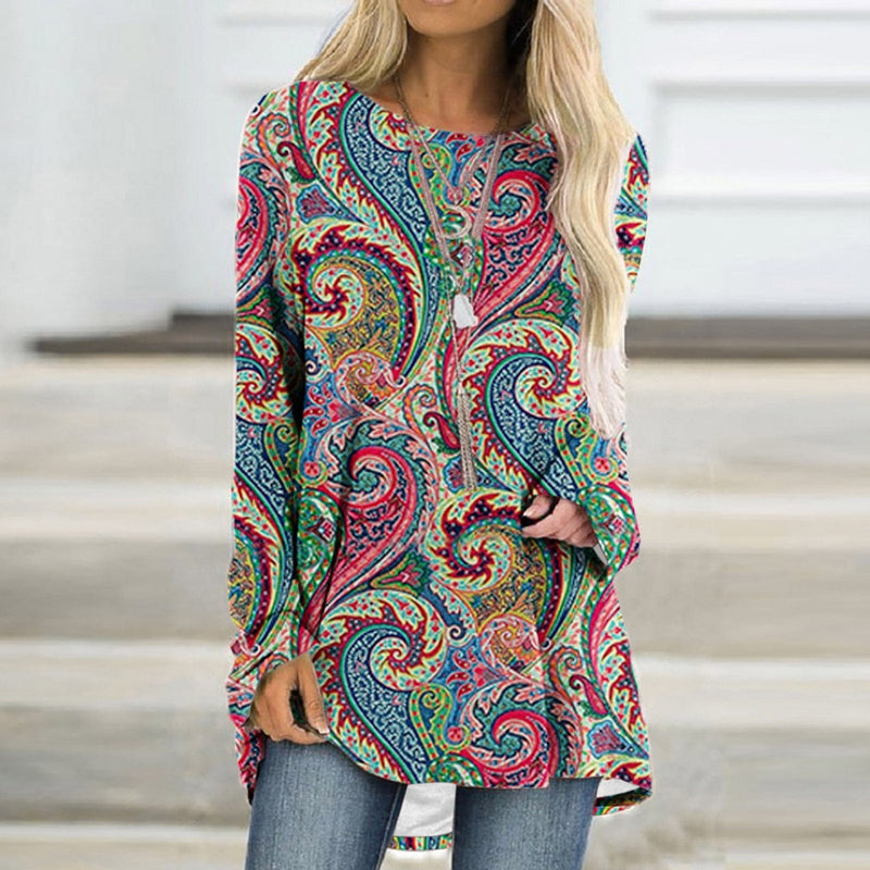 CM | Elegante jersey con estampado de mandalas