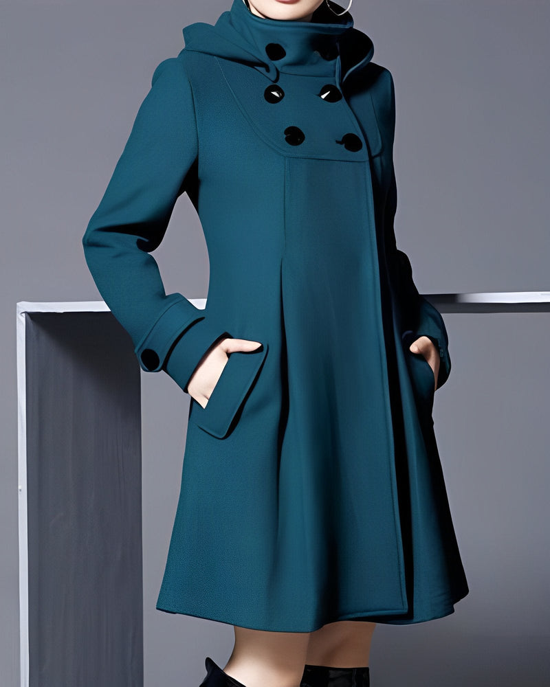 CM | Chaqueta larga plisada acolchada
