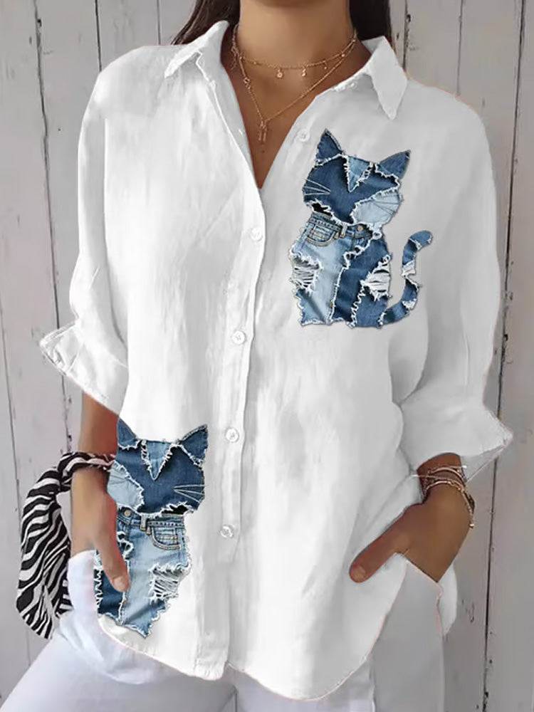 Camisa de estilo vintage atemporal