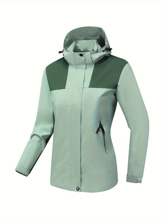 CM | Chaqueta deportiva impermeable con capucha para mujer