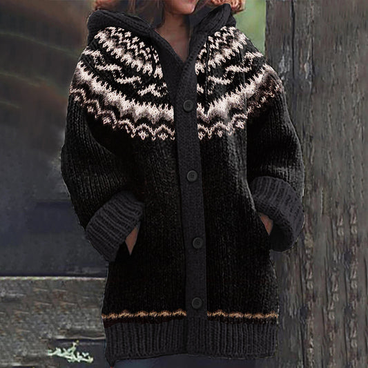 Vintage Fairman Island Knitted Jacquard Cozy Cardigan elevenforest