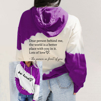 Comstylish Women'S Be Kind Dear Person Behind Me Print Pocket Casual Hoodies