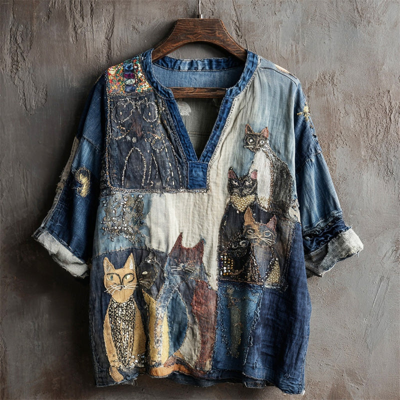 Camisa de estilo vintage atemporal