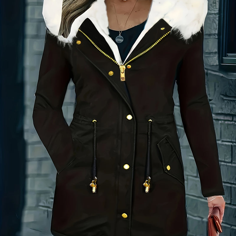 CM | Chaqueta informal con capucha y piel sintética