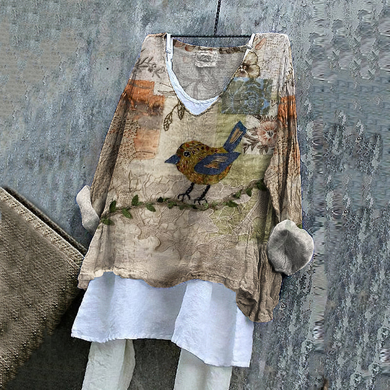 Camisa de estilo vintage atemporal