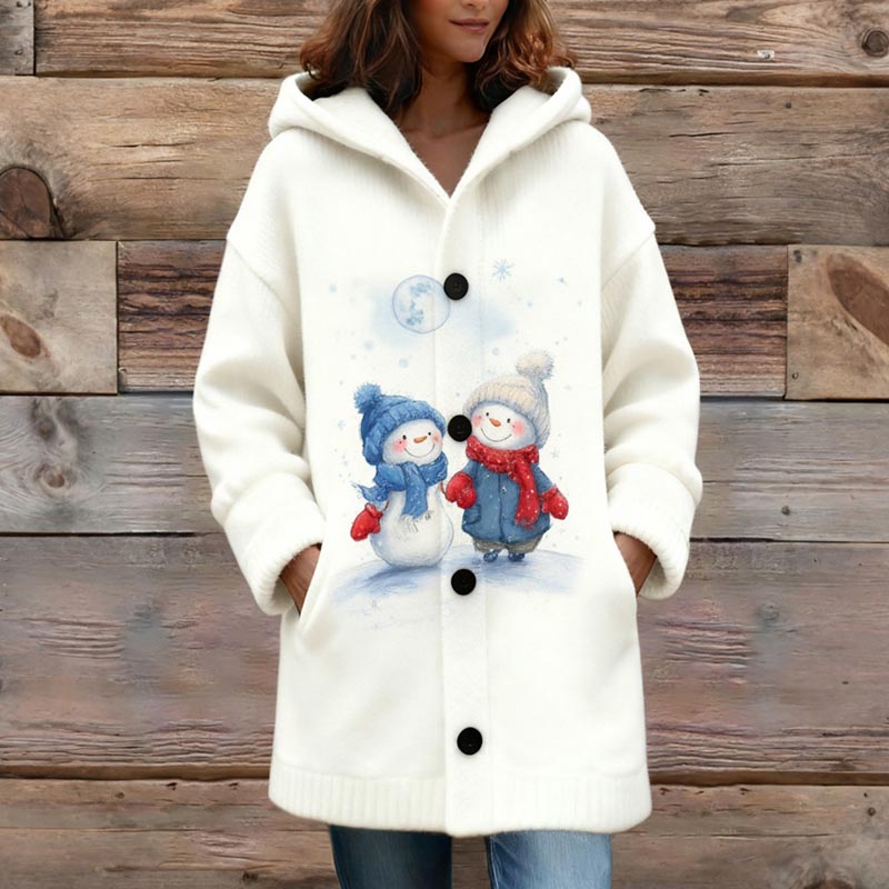 Christmas Women's Cardigan Hooded Sweater