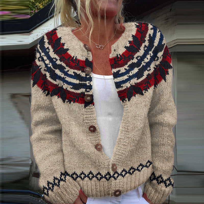 Vintage Fairman Island Pattern Sweater Cardigan elevenforest