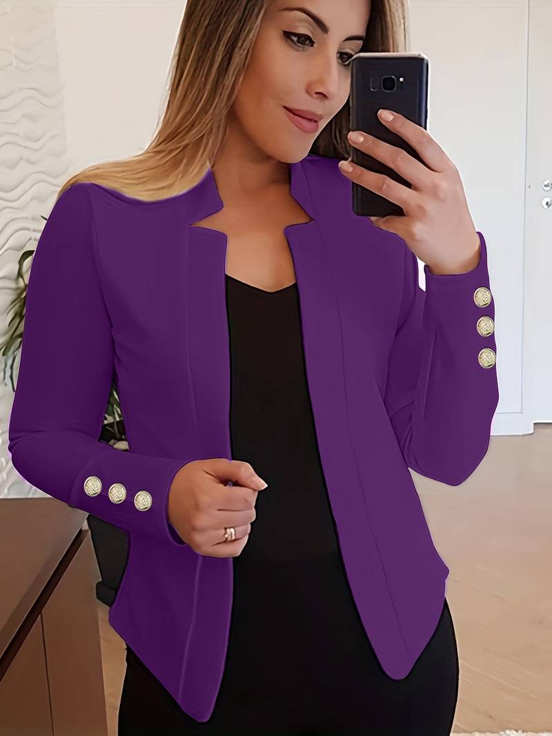 CM | blazer informal con mangas largas y botones