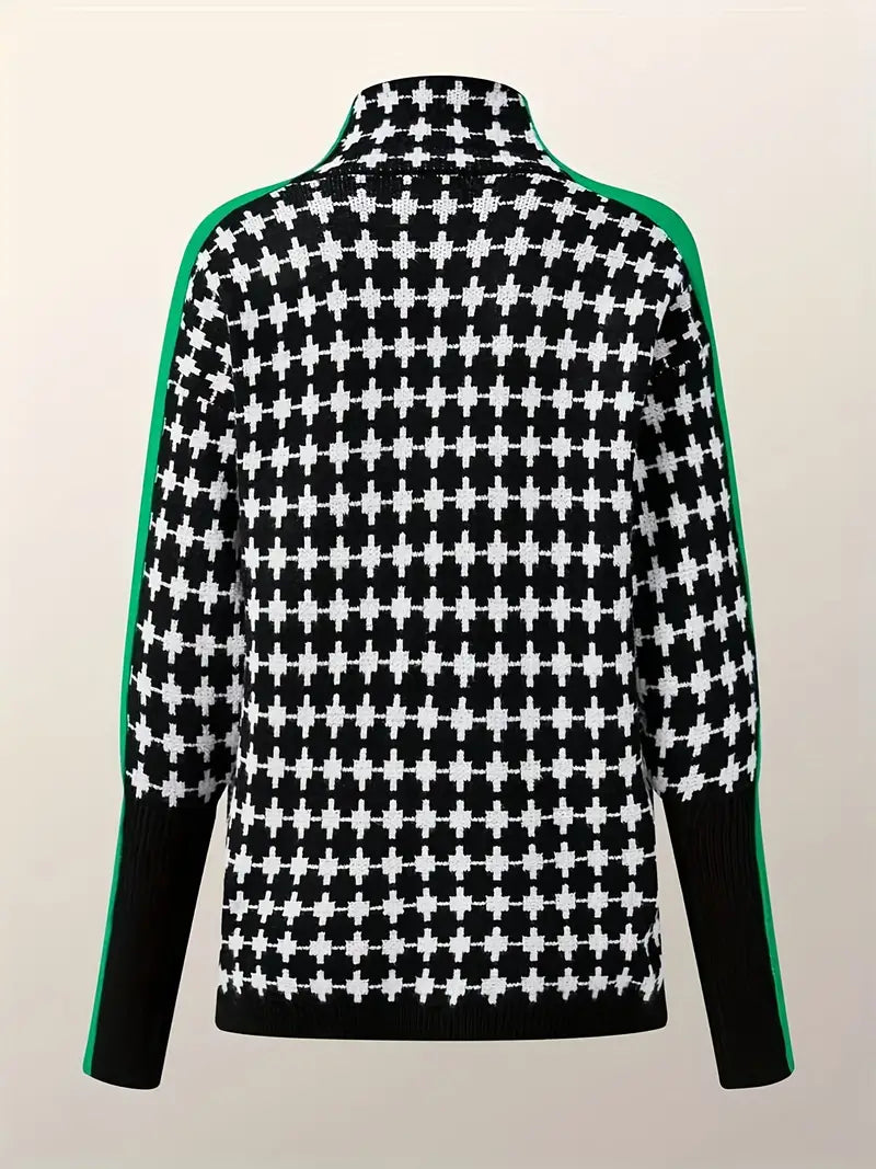 CM | Jersey de cuello alto con estampado integral