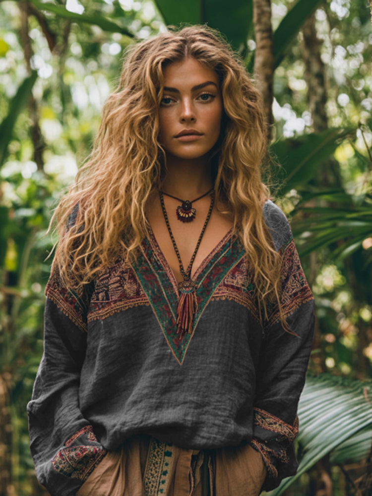 Blusa de estilo vintage atemporal