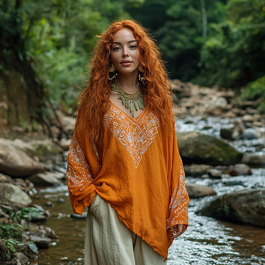 Blusa de inspiración vintage